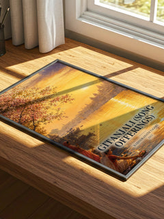 Gitanjali (song offerings) watercolour book poster framed on wall – poetry wall art