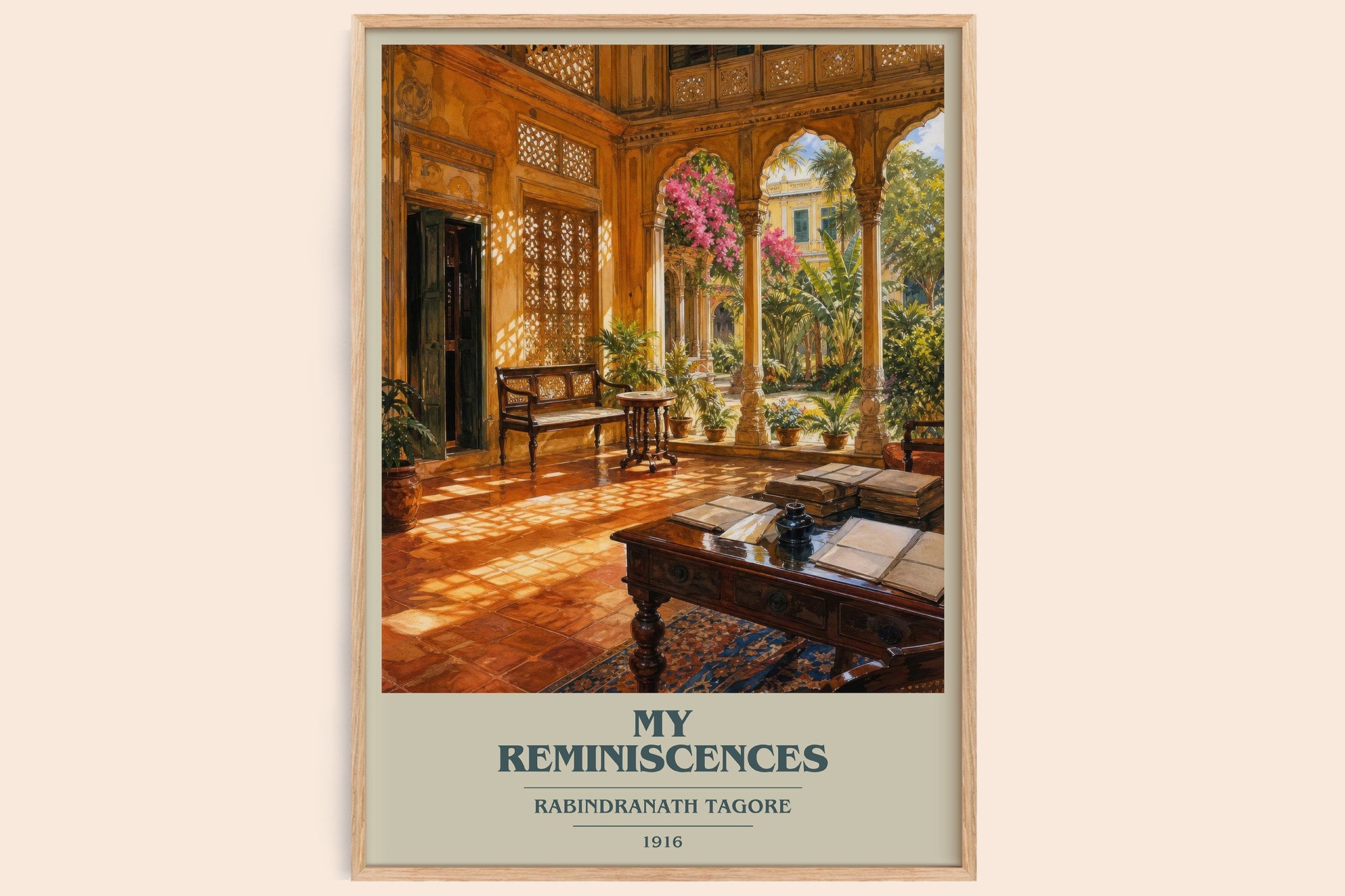 My Reminiscences Book Cover Poster by Rabindranath Tagore