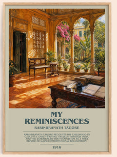 My Reminiscences bookish book poster by Rabindranath Tagore – framed literary art print