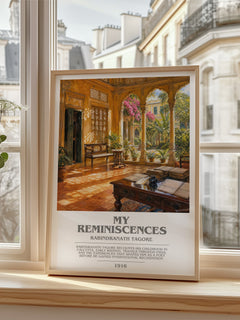 My Reminiscences bookish poster colour and style options – Rabindranath Tagore book art
