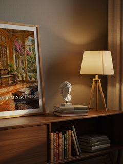 My Reminiscences watercolour print on bookshelf – Rabindranath Tagore fan gift