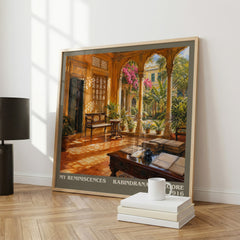 My Reminiscences literary print framed by window – literary home decor