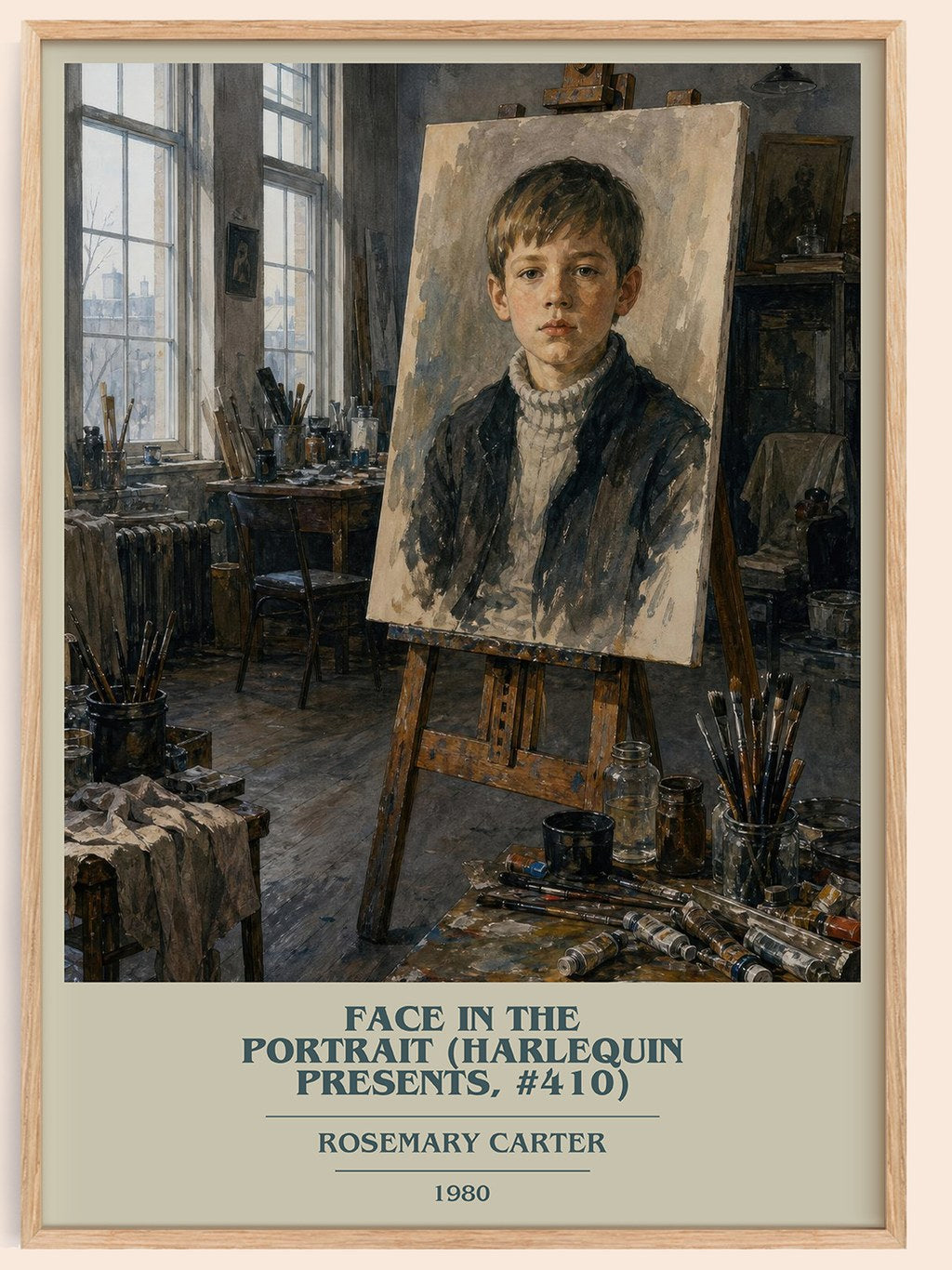 Face in the Portrait (Harlequin Presents, #410) book cover book poster by Rosemary Carter – framed literary art print