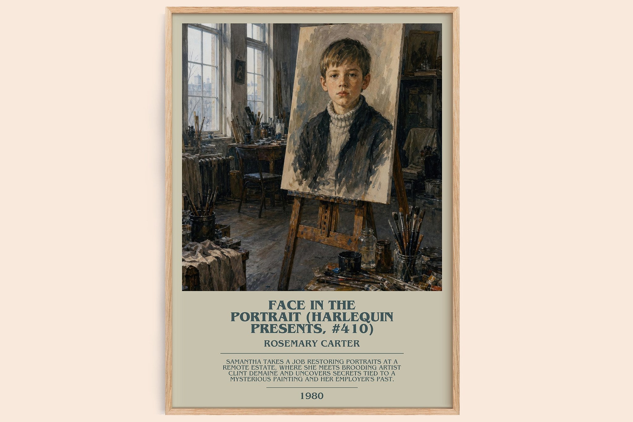 Face in the Portrait (Harlequin Presents, #410) Bookish Wall Art by Rosemary Carter