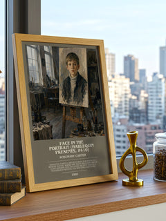 Face in the Portrait (Harlequin Presents, #410) bookish print framed by window – literary home decor