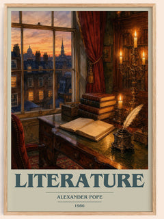 Literature book cover book poster by Alexander Pope – framed literary art print