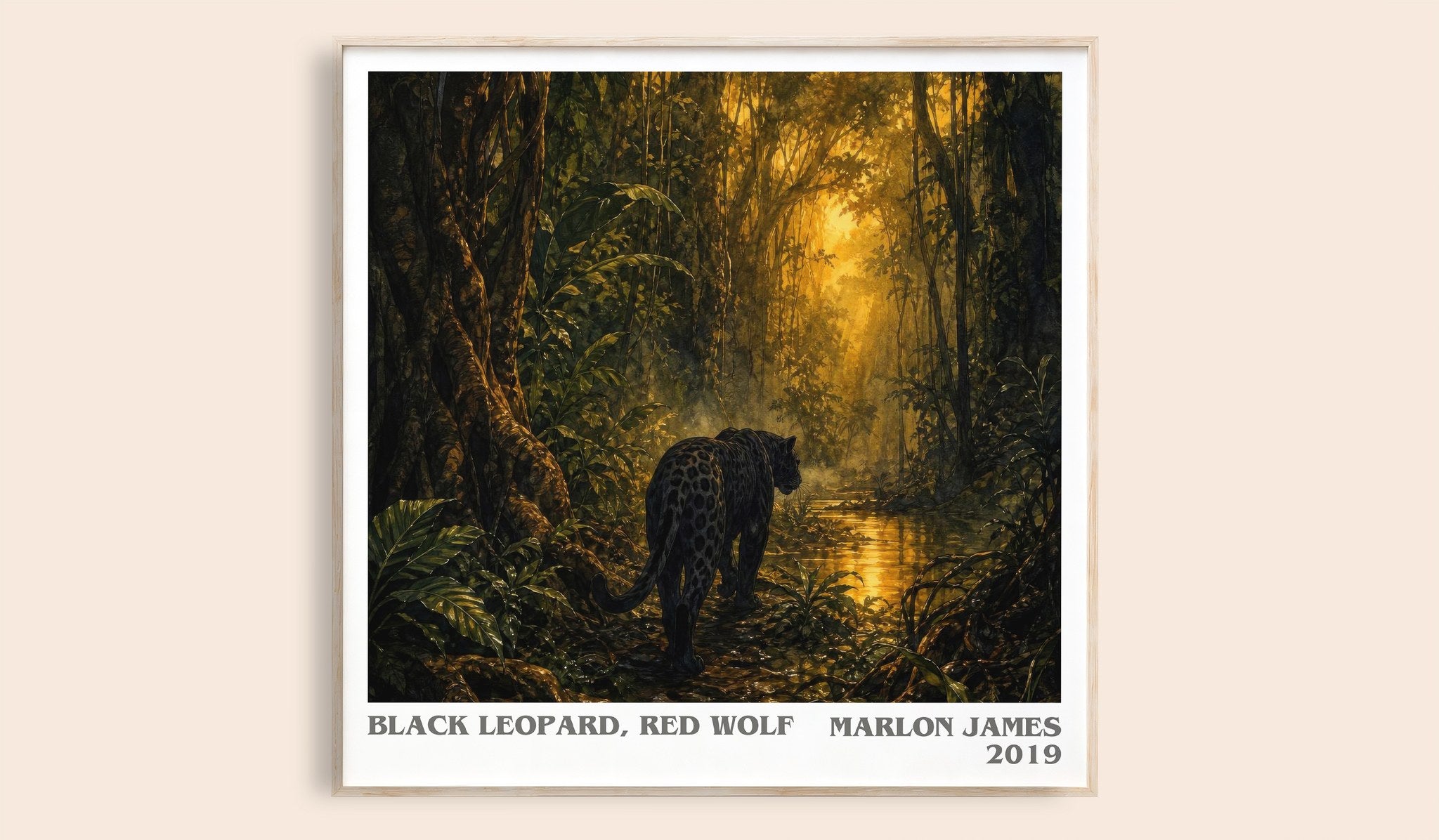 Black Leopard, Red Wolf Literary Art Print by Marlon James