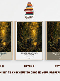 Black Leopard, Red Wolf book cover print in frame leaning in hallway – fantasy wall art