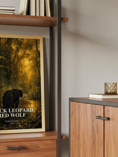 Black Leopard, Red Wolf book watercolour illustration paper finish options – matte satin gloss