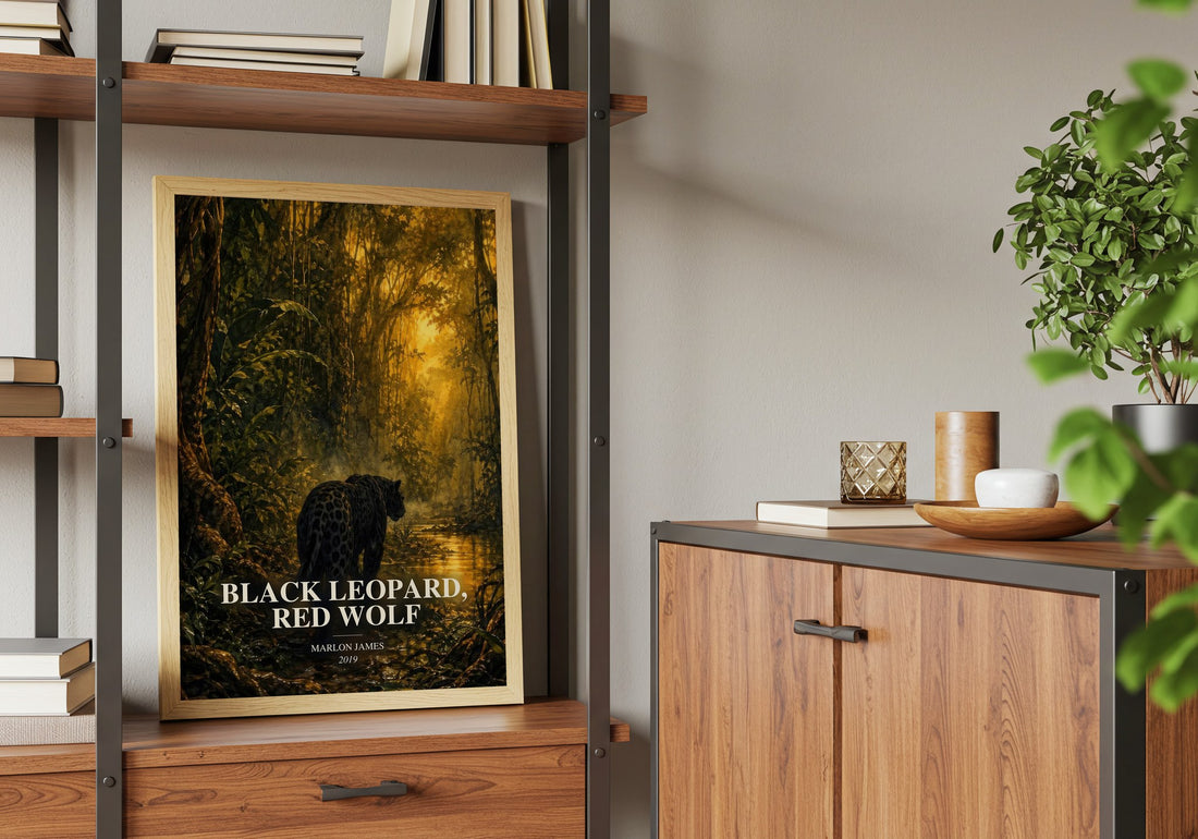 Black Leopard, Red Wolf book watercolour illustration paper finish options – matte satin gloss