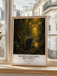 Black Leopard, Red Wolf book cover poster colour and style options – Marlon James book art
