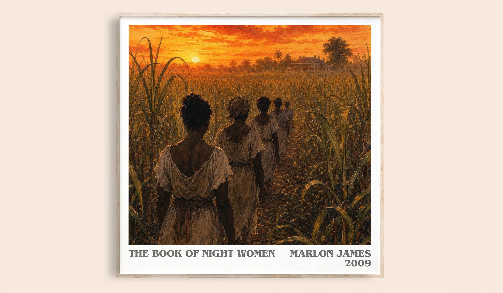 The book of night women Literary Art Print by Marlon James