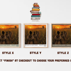 The book of night women literary print in frame leaning in hallway – historical fiction wall art