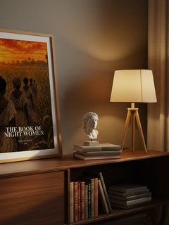The book of night women watercolour print on bookshelf – Marlon James fan gift
