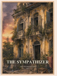 The Sympathizer watercolour book poster by Viet Thanh Nguyen – framed literary art print