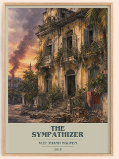 The Sympathizer book cover book poster by Viet Thanh Nguyen – framed literary art print
