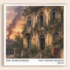 The Sympathizer literary book poster by Viet Thanh Nguyen – framed literary art print