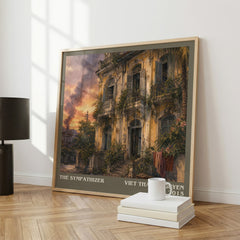 The Sympathizer literary print framed by window – literary home decor