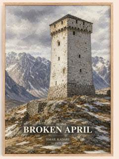 Broken April watercolour book poster by Ismail Kadare – framed literary art print