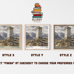 Broken April literary print in frame leaning in hallway – literary fiction wall art