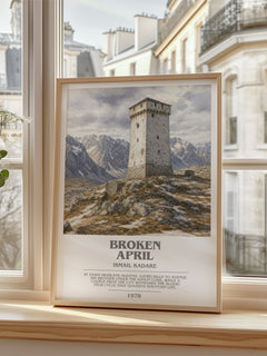 Broken April bookish poster colour and style options – Ismail Kadare book art