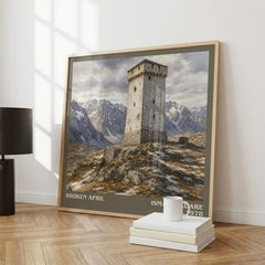 Broken April literary print framed by window – literary home decor