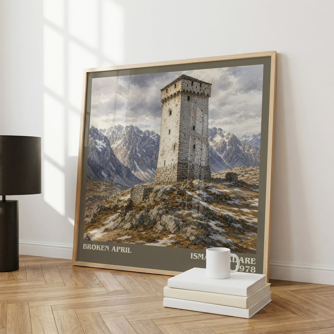 Broken April literary print framed by window – literary home decor