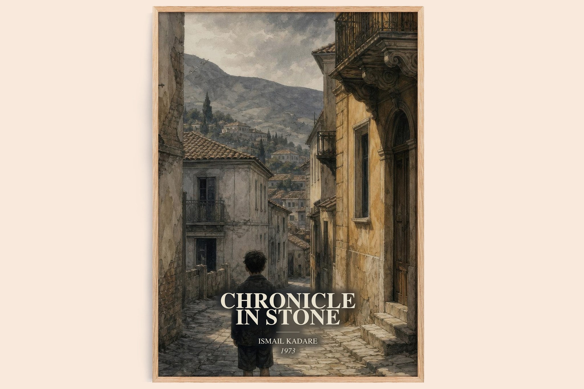 Chronicle in Stone Book Watercolour Illustration by Ismail Kadare