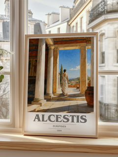 Alcestis book cover poster colour and style options – Euripides book art