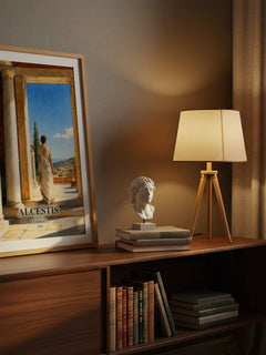 Alcestis watercolour print on bookshelf – Euripides fan gift
