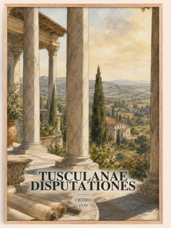 Tusculanae disputationes watercolour book poster by Cicero – framed literary art print