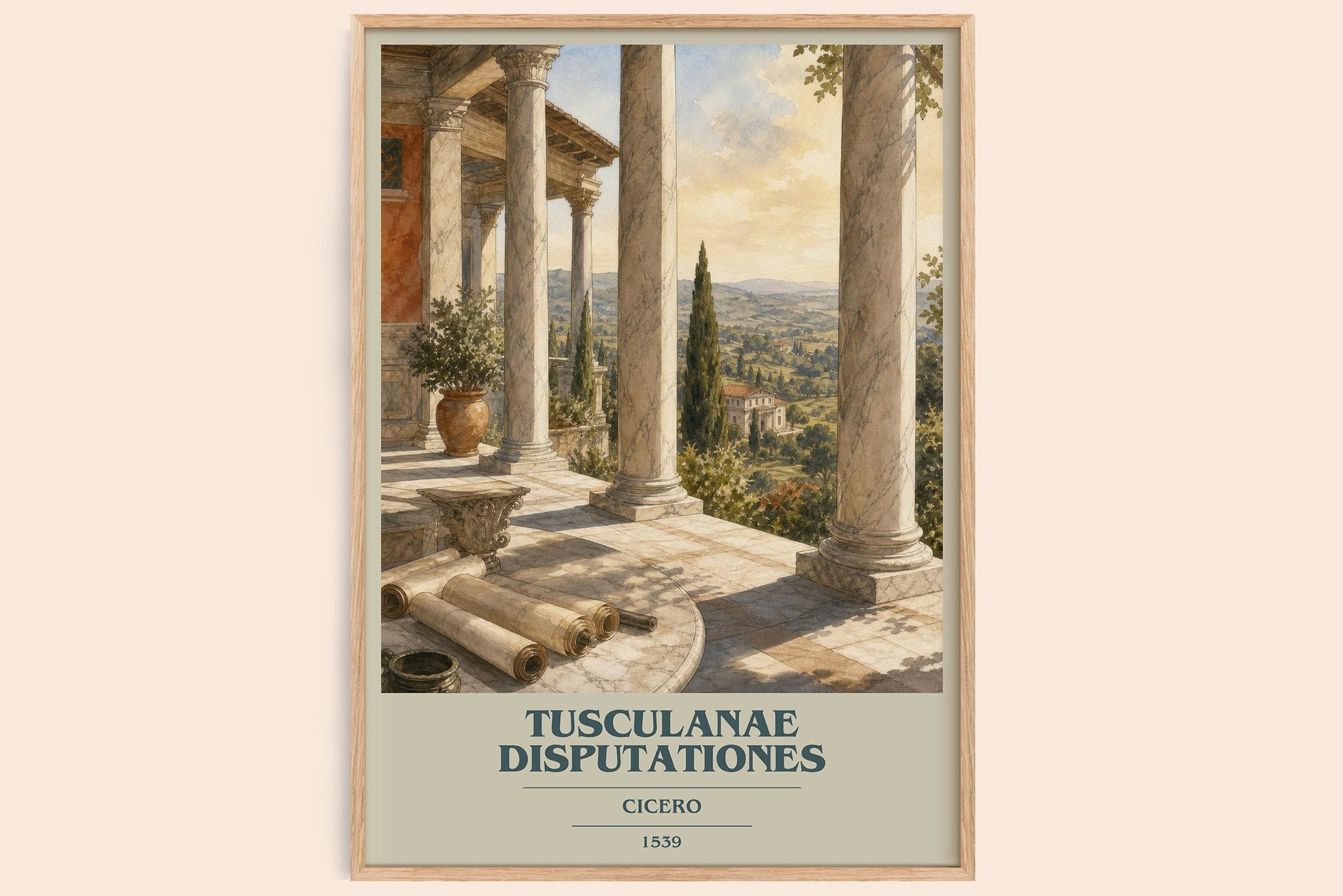 Tusculanae disputationes Book Cover Poster by Cicero