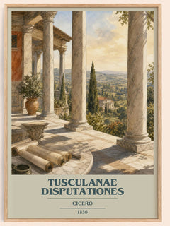 Tusculanae disputationes book cover book poster by Cicero – framed literary art print