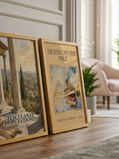 Tusculanae disputationes watercolour print framed by window – literary home decor