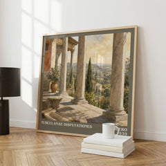 Tusculanae disputationes literary print framed by window – literary home decor