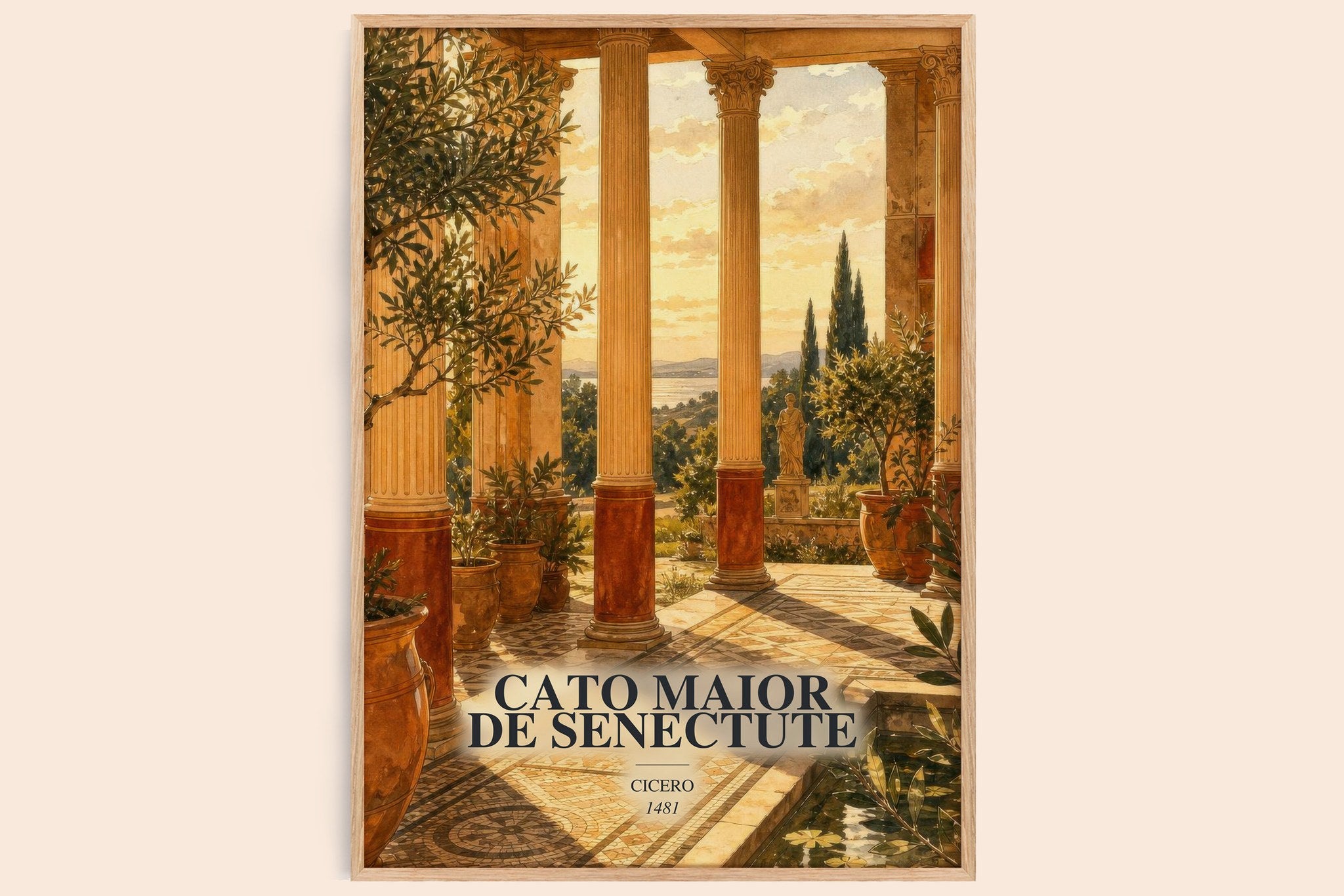 Cato maior de senectute Book Watercolour Illustration by Cicero