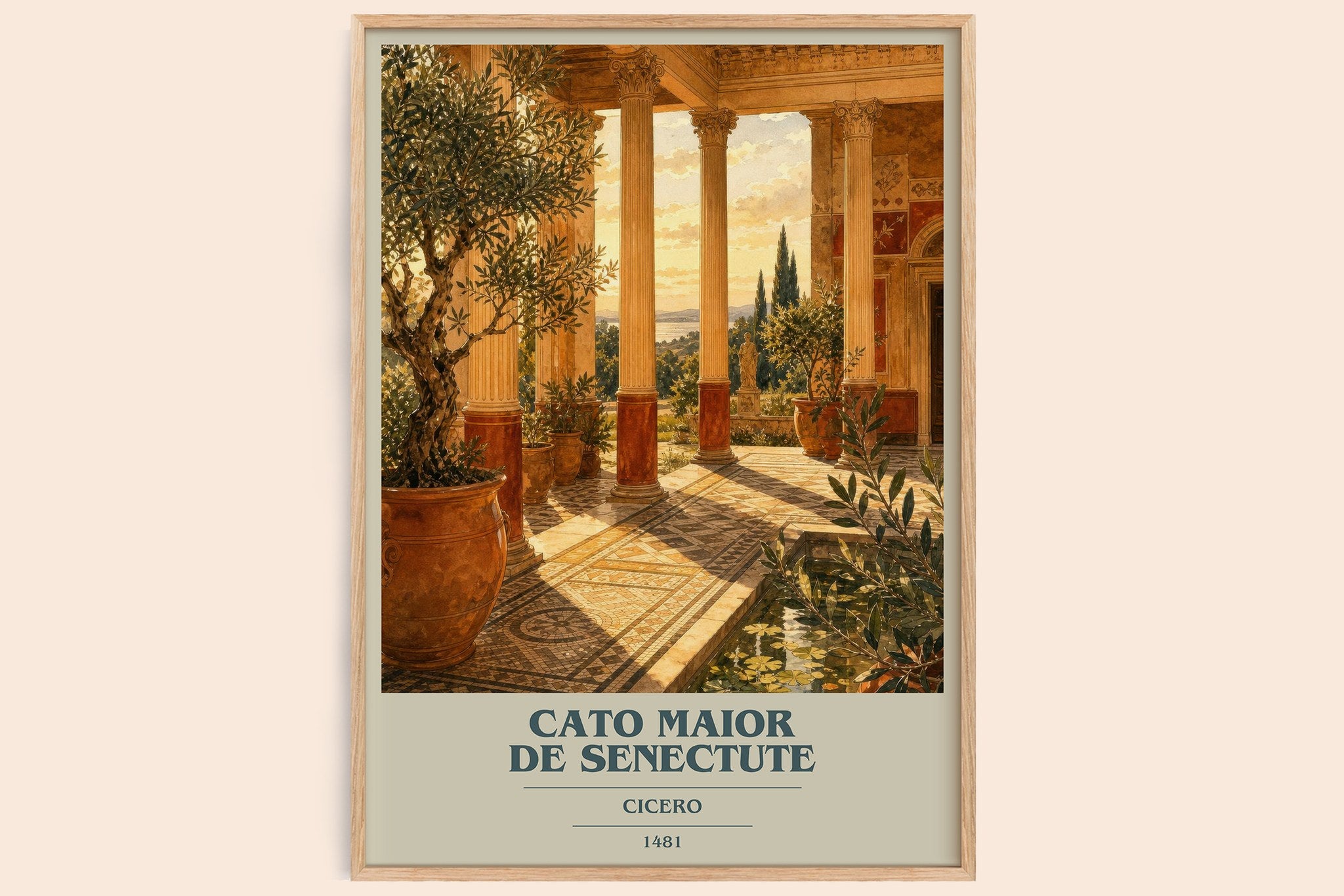 Cato maior de senectute Book Cover Poster by Cicero
