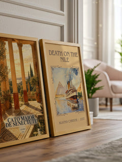 Cato maior de senectute watercolour print framed by window – literary home decor