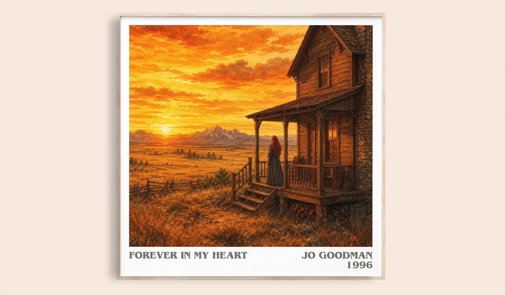 Forever in my heart Literary Art Print by Jo Goodman