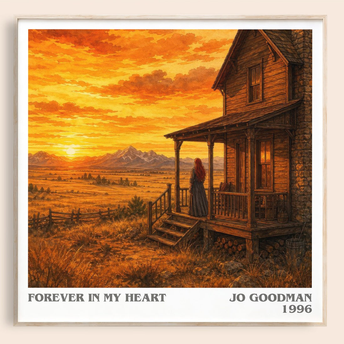 Forever in my heart literary book poster by Jo Goodman – framed literary art print