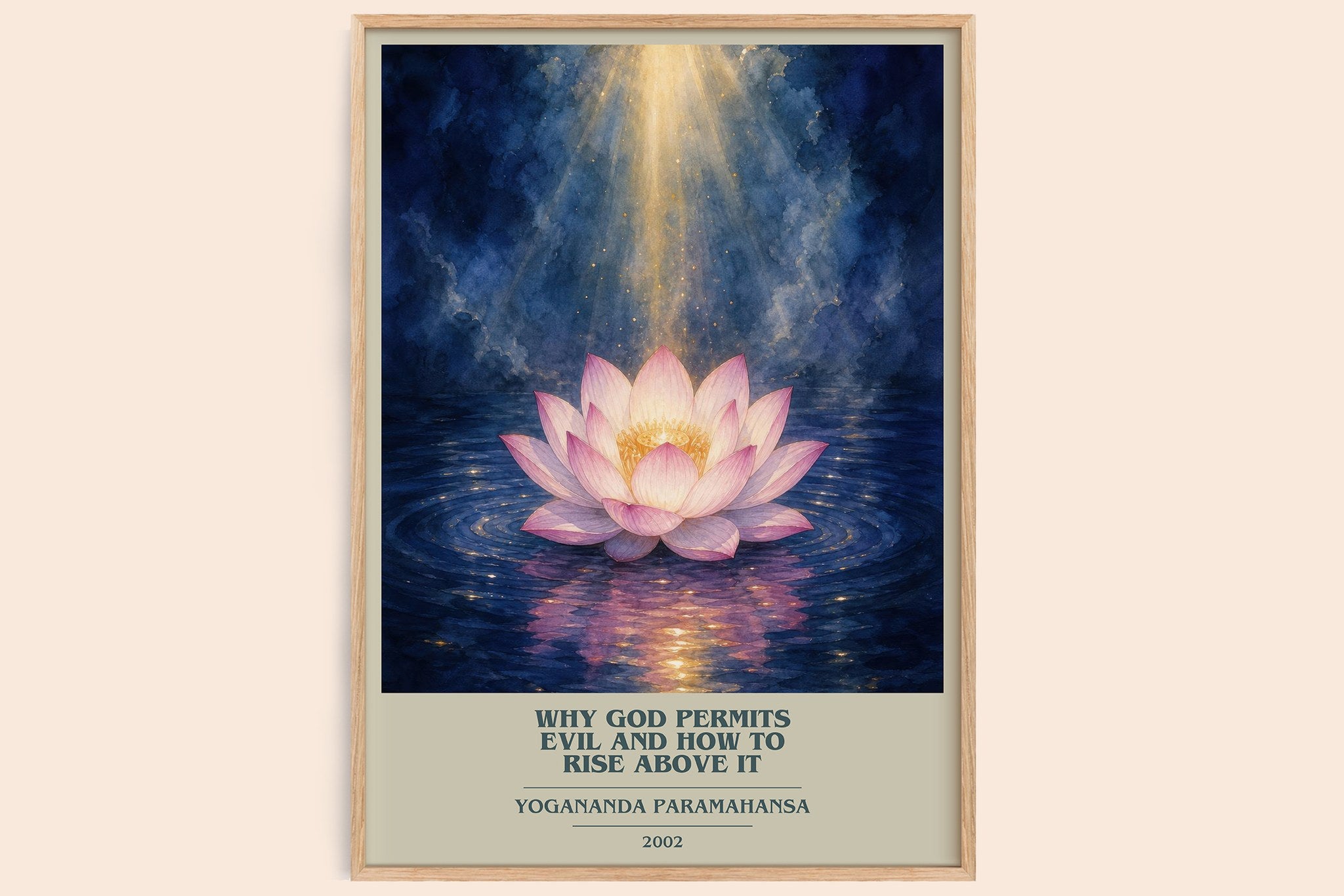 Why god permits evil and how to rise above it Book Cover Poster by Yogananda Paramahansa
