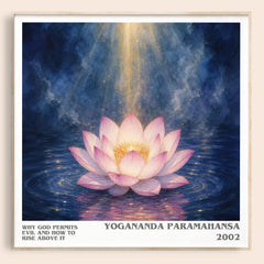 Why god permits evil and how to rise above it literary book poster by Yogananda Paramahansa – framed literary art print