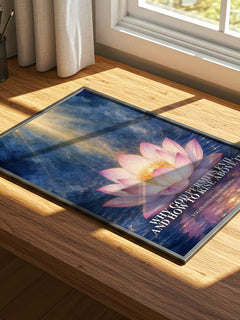 Why god permits evil and how to rise above it watercolour book poster framed on wall – philosophy wall art