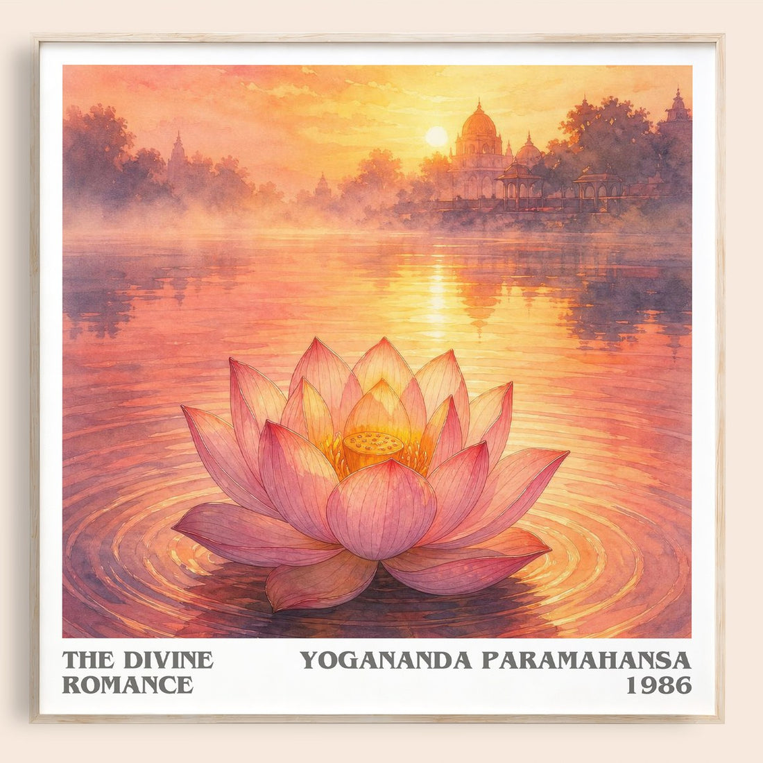 The divine romance literary book poster by Yogananda Paramahansa – framed literary art print