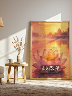 The divine romance watercolour print in frame leaning in hallway – philosophy wall art