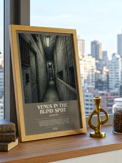 Venus in the Blind Spot bookish print framed by window – literary home decor