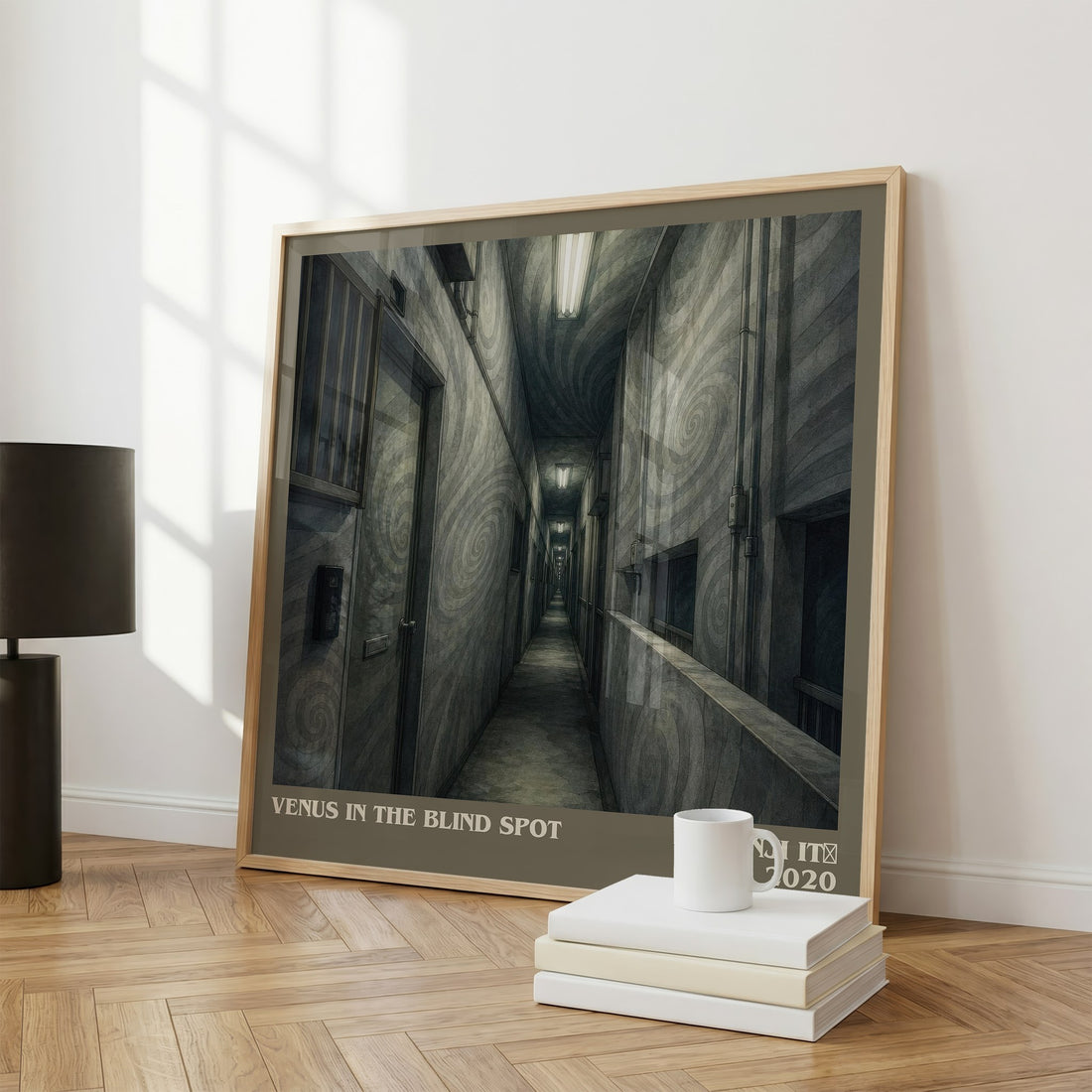 Venus in the Blind Spot Literary Art Print by Junji Itō – large square framed print leaning against a wall