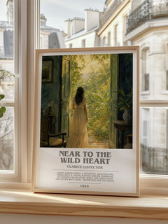 Near to the wild heart bookish poster colour and style options – Clarice Lispector book art