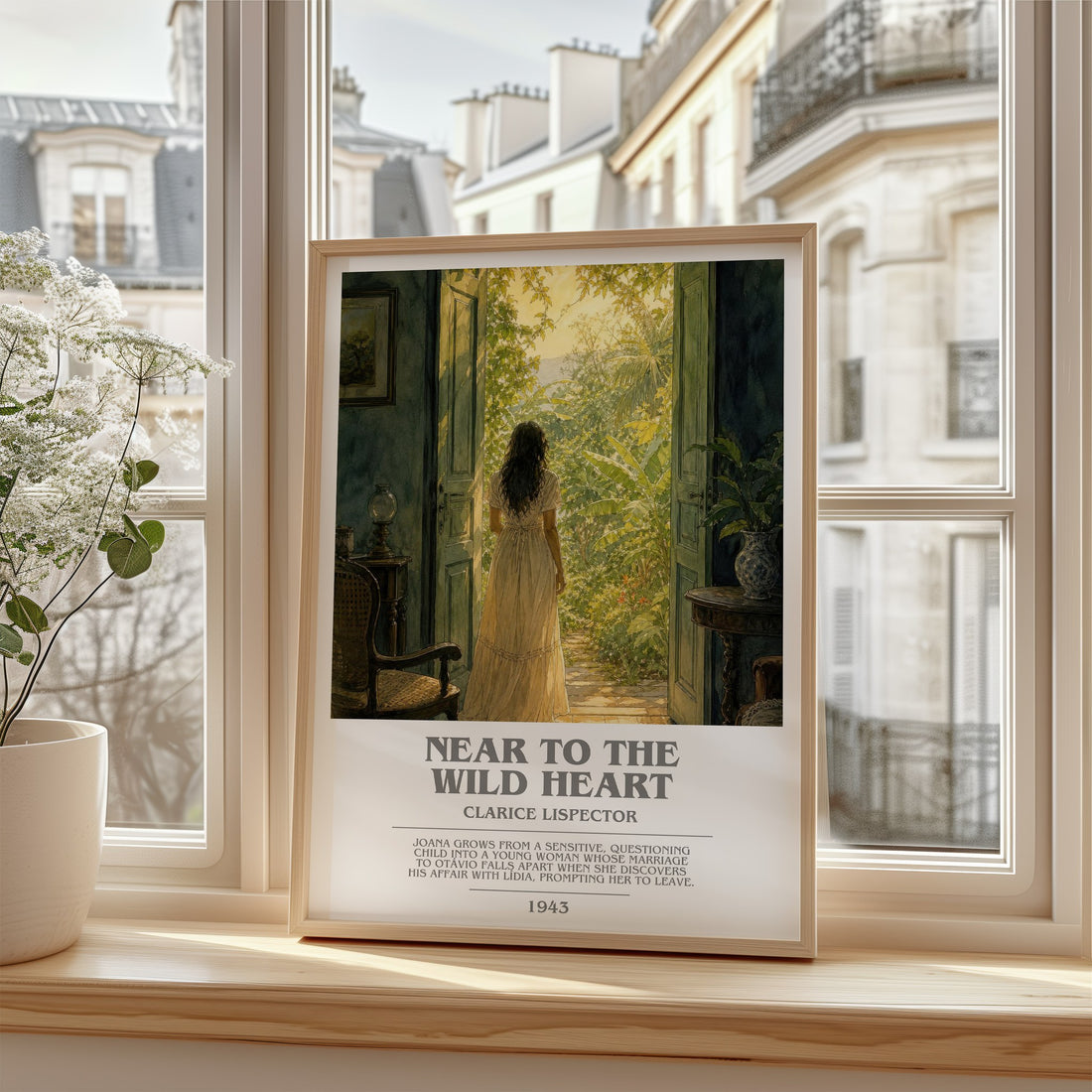 Near to the wild heart bookish poster colour and style options – Clarice Lispector book art