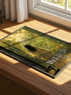 Near to the wild heart watercolour book poster framed on wall – literary fiction wall art